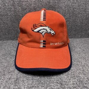 Vintage Denver Broncos Hat Cap Strap Back Mens Orange NFL Football Logo Athletic